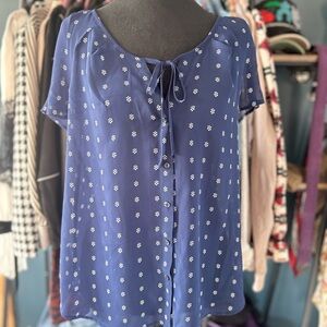 Blue Floral Women's Top